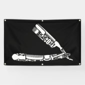 barber razor iconen spandoek (Horizontaal)