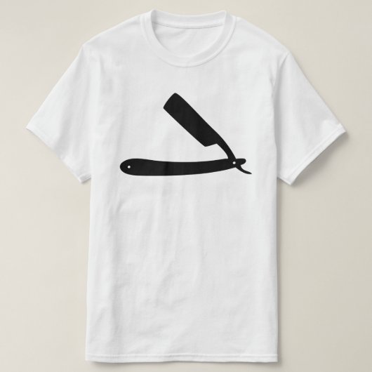barber razor iconen t-shirt (Design voorkant)