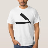 barber razor iconen t-shirt (Voorkant)