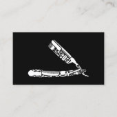 barber razor iconen visitekaartje (Voorkant)