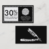 barber razor - ikonen coupon (Voorkant / Achterkant)