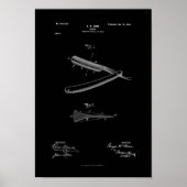 Barber Razor Patent Poster Print Artwork (Voorkant)