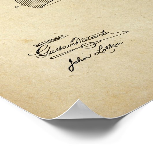 Barber Razor Patent Poster Print Artwork (Hoek)