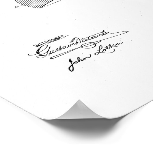 Barber Razor Patent Poster Print Artwork (Hoek)