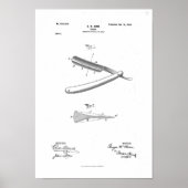 Barber Razor Patent Poster Print Artwork (Voorkant)