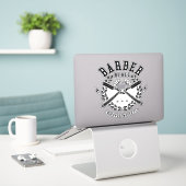Barber Rebel In Blade We Trust Sticker (Laptop op bureau)