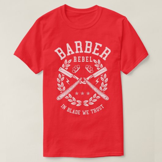 Barber Rebel Shop T-shirt (Design voorkant)