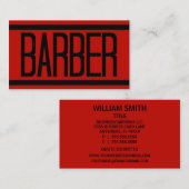 Barber Red Visitekaartje (Voorkant / Achterkant)