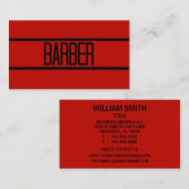 Barber Red Visitekaartje (Voorkant / Achterkant)
