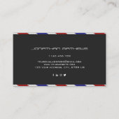 Barber Red White Blue Horizontal Personalized  Visitekaartje (Voorkant)