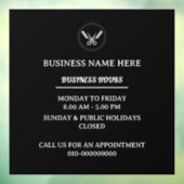 Barber Salon Business Uours Store openingstijden Raamsticker (Vel 3)