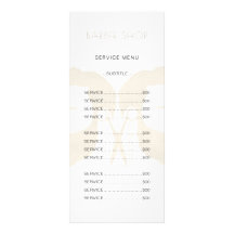 Barber salon eenvoudig modern, elegant servicemenu