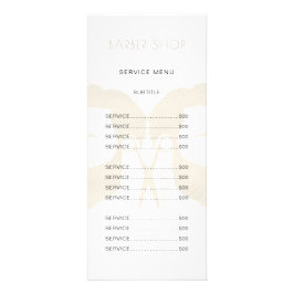 Barber salon eenvoudig modern, elegant servicemenu reclamekaart