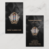 Barber Salon Unique Pole Logo Professional Visitekaartje (Voorkant / Achterkant)