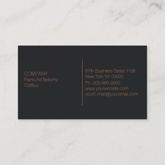 Barber Scalpel Visitekaartje (Achterkant)