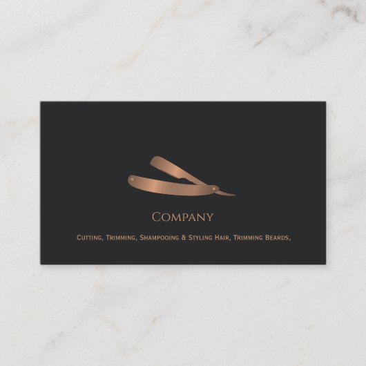 Barber Scalpel Visitekaartje (Voorkant)