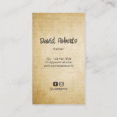 Barber schedel  Haar Stylist Barbershop Visitekaartje (Achterkant)