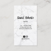 Barber schedel Modern Haar Stylist Barbershop Zwar Visitekaartje (Achterkant)