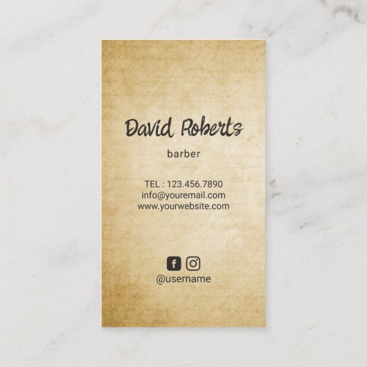 Barber schedel Stijlvol Haar Stylist Barbershop Visitekaartje (Achterkant)
