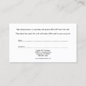 Barber scheermesjes verwijzingsprogramma aanbevelingskaartje (Achterkant)