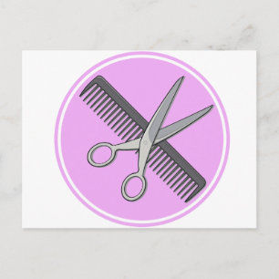 Barber Scissor en Comb Briefkaart