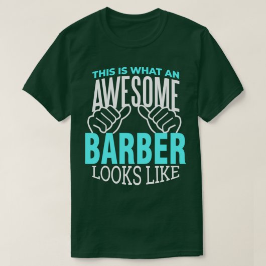 Barber Scissors Hair Barbershop Beard Funny Gift T-shirt (Design voorkant)