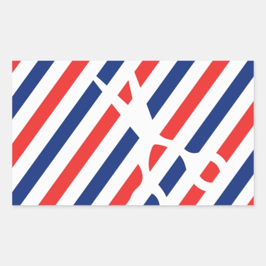 Barber Scissors Rechthoekige Sticker (Voorkant)