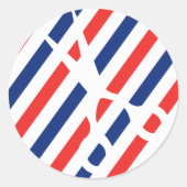Barber Scissors Ronde Sticker (Voorkant)