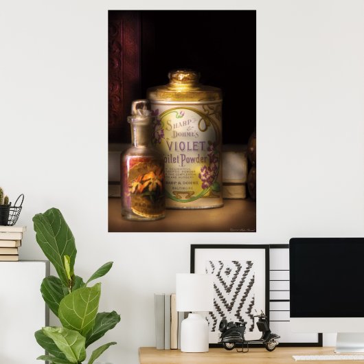 Barber - Sharp & Dohme Violet Toilet Powder Poster (Thuiskantoor)