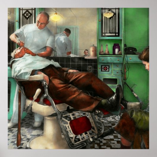 Barber - Shave - Pennepacker's barber shop 1942 Poster (Voorkant)