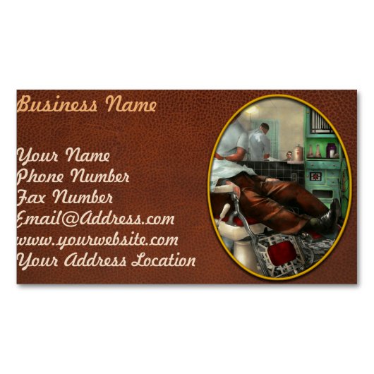 Barber - Shave - Pennepacker's barber shop 1942 Visitekaartje Magneet (Voorkant)