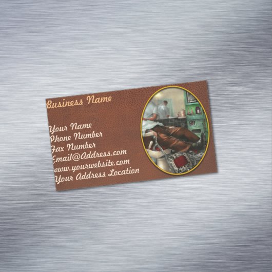 Barber - Shave - Pennepacker's barber shop 1942 Visitekaartje Magneet (Voorbeeld)