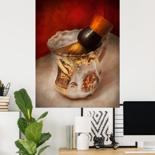 Barber - Shaving - The beauty of barbering Poster (Thuiskantoor)