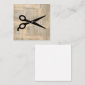 Barber Shears tekststijl Art Informatiekaartje (Voorkant / Achterkant)