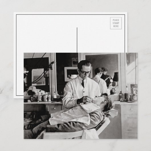 Barber Shop, 1923 Briefkaart (Voorkant / Achterkant)