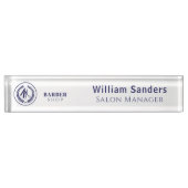 Barber shop aangepaste logo eenvoudige business ma naambordje (Voorkant)