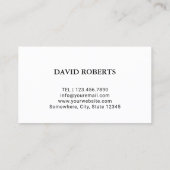 Barber Shop Abstract Zwart Modern Haar Stylist Visitekaartje (Achterkant)