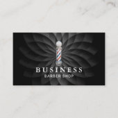 Barber Shop Abstract Zwart Modern Haar Stylist Visitekaartje (Voorkant)