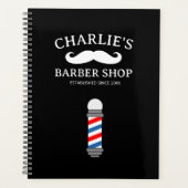 Barber shop afspraak planner met snor logo (Voorkant)
