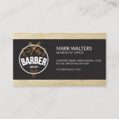 Barber Shop | Barber-Logo | Hout Visitekaartje (Voorkant)