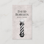 Barber Shop  Barber Pole Barbershop Hair Visitekaartje (Voorkant)