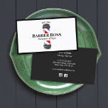 Barber Shop, Barber Pole Classic Visitekaartje<br><div class="desc">Voor extra overeenkomende marketingmaterialen kunt u contact met mij opnemen op maurareed.designs@gmail.com. Voor meer premade logo's bezoekt u de logoevolutie.co. Oorspronkelijk ontwerp van Maura Reed.</div>