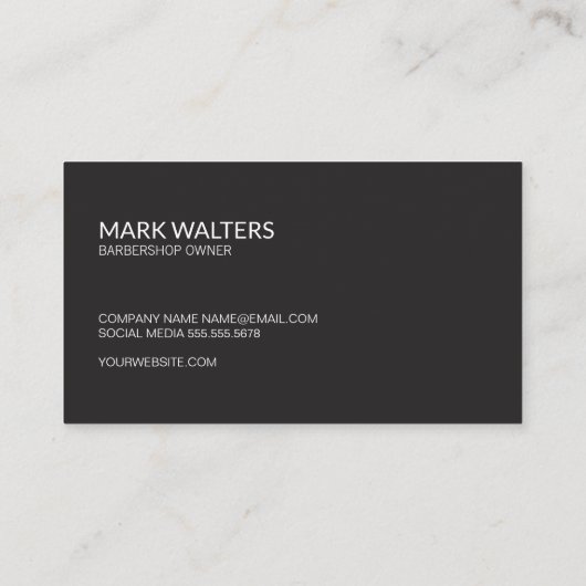 Barber Shop | Barber Visitekaartje (Achterkant)