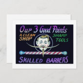 Barber Shop Barbers Adverteren je bedrijf Briefkaart (Voorkant / Achterkant)