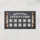 Barber Shop Barbershop Chalkboard Loyalty Punch (Voorkant)