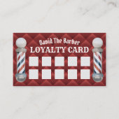 Barber Shop Barbershop Luxury Red Quilted Loyalty (Voorkant)