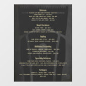 Barber Shop Barbershop Prijslijst Service Menu Raamsticker (Vel)