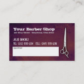 Barber Shop BC Afsprakenkaartje (Achterkant)