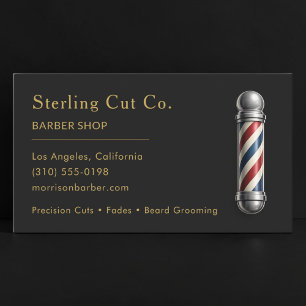 Barber Shop Black Gold Professioneel Visitekaartje