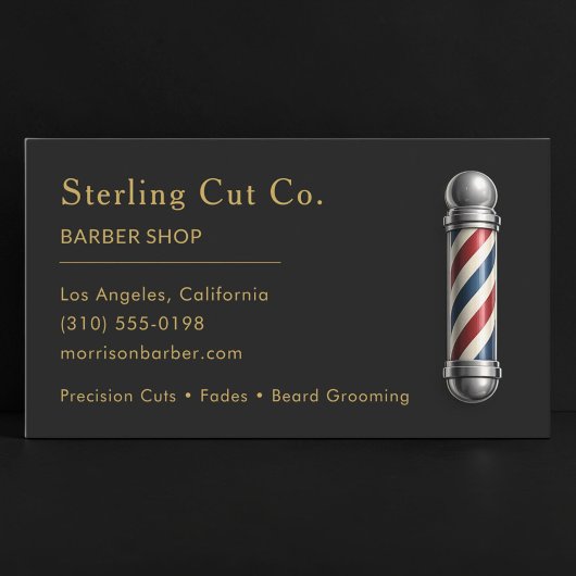 Barber Shop Black Gold Professioneel Visitekaartje